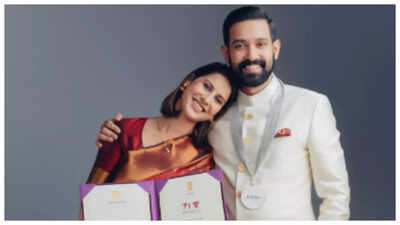 'Just when I feel I couldn’t be more proud...': Vikrant Massey's wife Sheetal Thakur cheers for him after his first National Award win