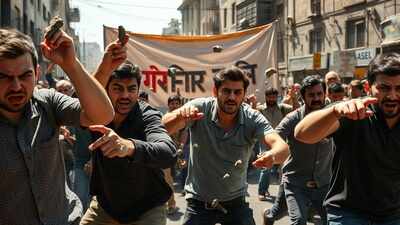 Karnataka: Stone-pelting over flex banner; situation now peaceful, 21 arrested