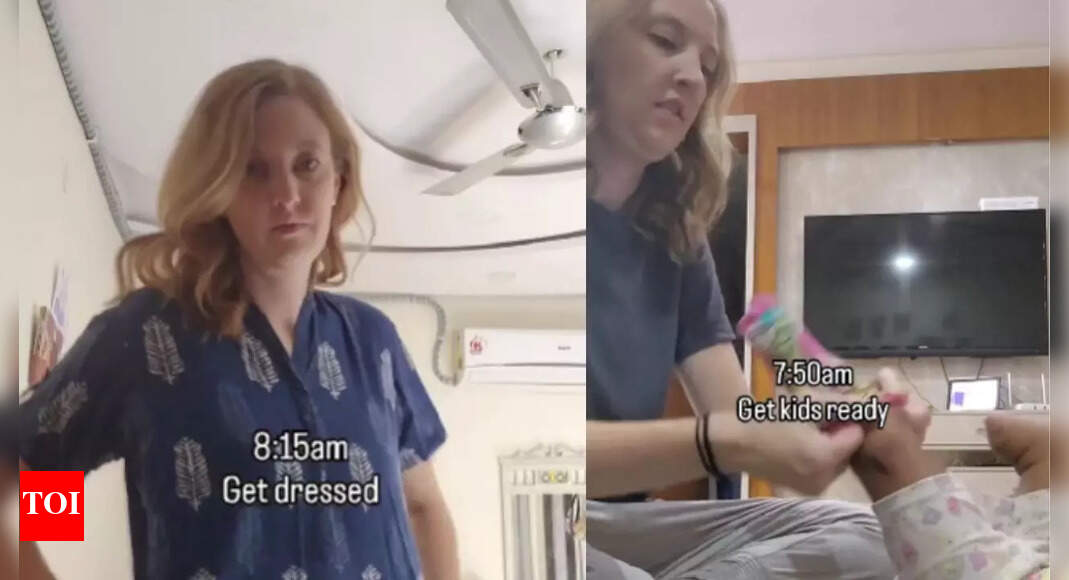 “Life is simple here…”: US woman shares how life in India turned chaotic parenting into moments of laughter and learning| Watch