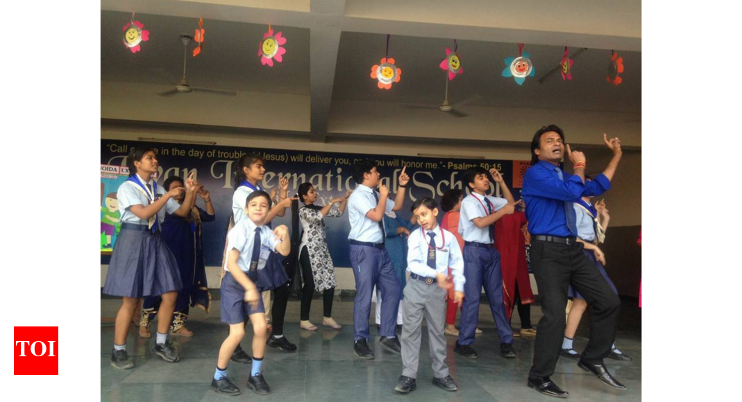 Morning assembly with a twist brings cheer to classrooms