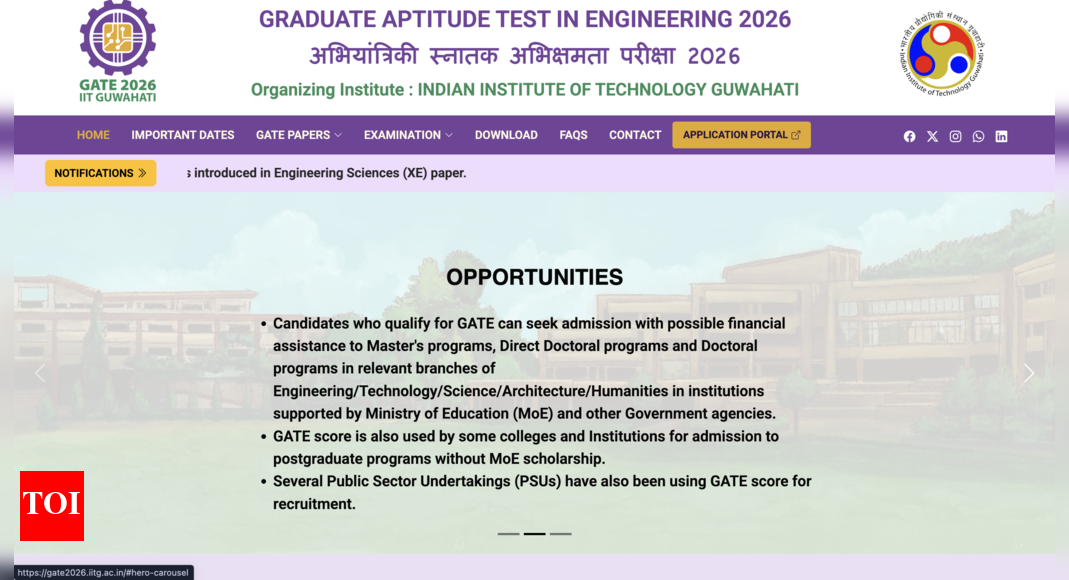 GATE 2026 registration deadline extended to September 28: Check how to apply and required documents here