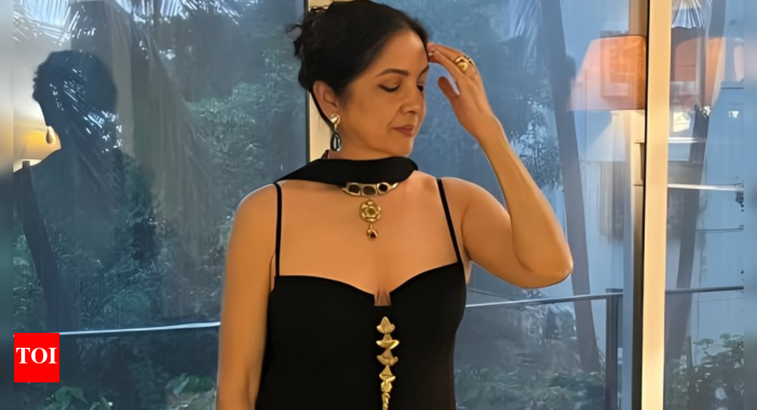 At 66, Neena Gupta steals the spotlight in a heavenly black gown by daughter Masaba Gupta