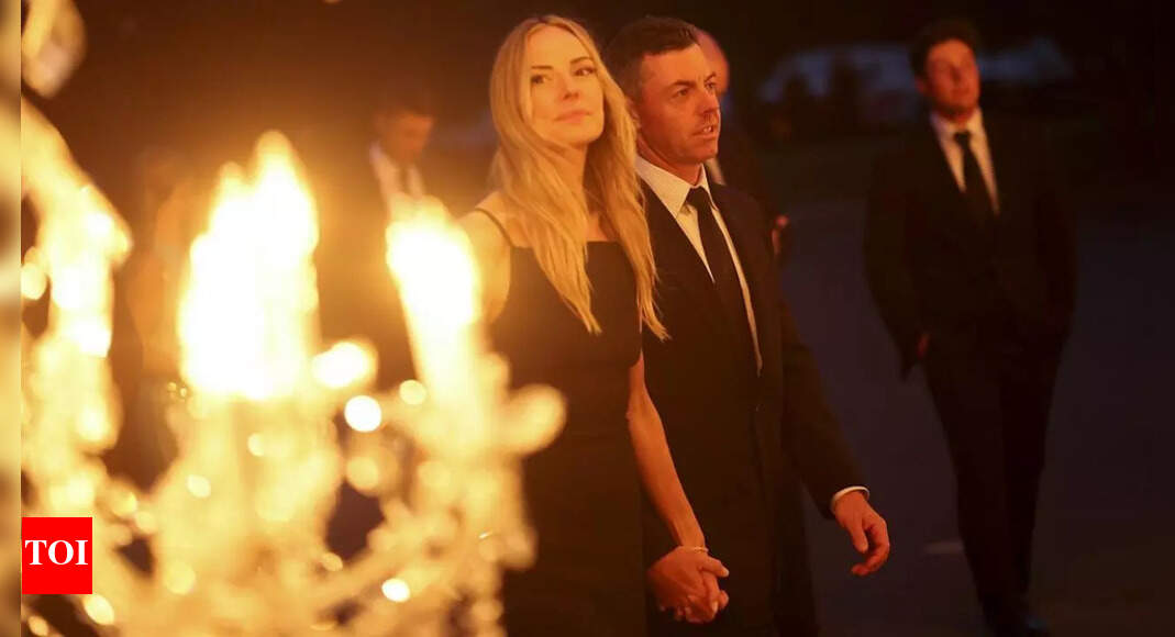 Rory McIlroy & wife Erica Stoll hold hands at Ryder Cup gala amid recent marriage rumors