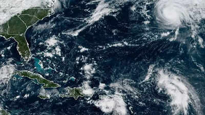 What is the Fujiwhara Effect: Understanding how Atlantic storms Humberto and 94L could threaten the US East Coast