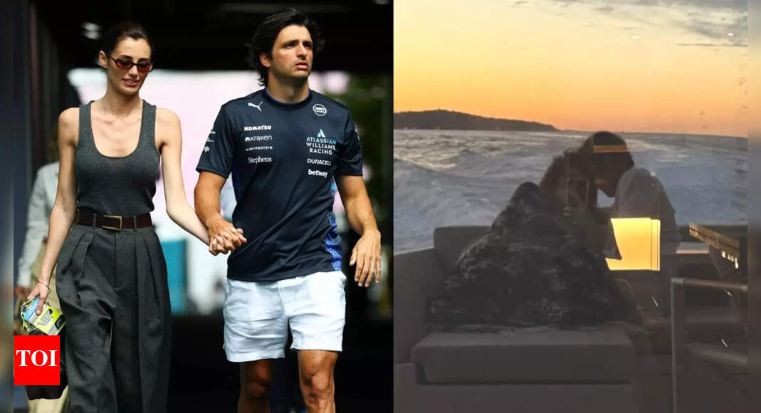 Carlos Sainz celebrates maiden Baku podium with romantic yacht getaway with girlfriend Rebecca Donaldson