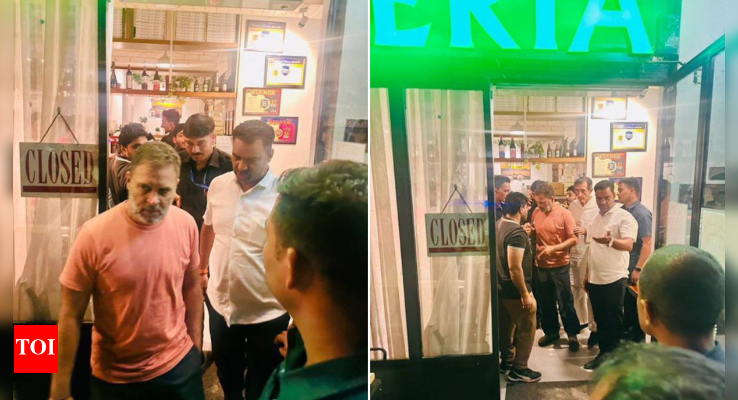 Watch: Rahul Gandhi makes surprise visit to pizza place in Gurugram