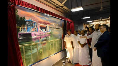 Water Metro on canvas: Police officer’s painting unveiled at High Court terminal