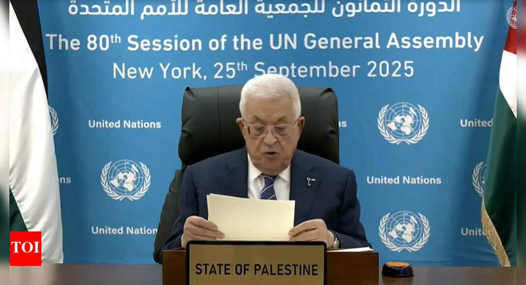 <div>'Palestinians won't leave Gaza,' Abbas tells UN via video</div>