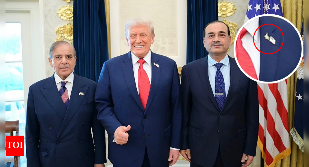 Oval Office moment: Why Trump wore fighter jet lapel pin during Pakistan PM meet — what it could mean