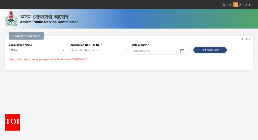 APSC CCE mains admit card 2025 released at apsc.nic.in: Check direct link to download hall ticket here