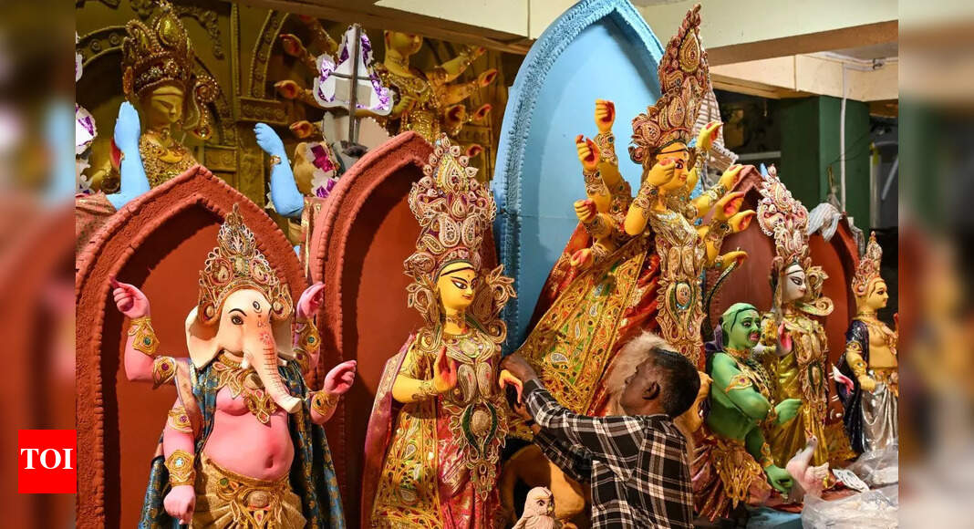 Idols get decked up ahead of Pujo celebrations in the city