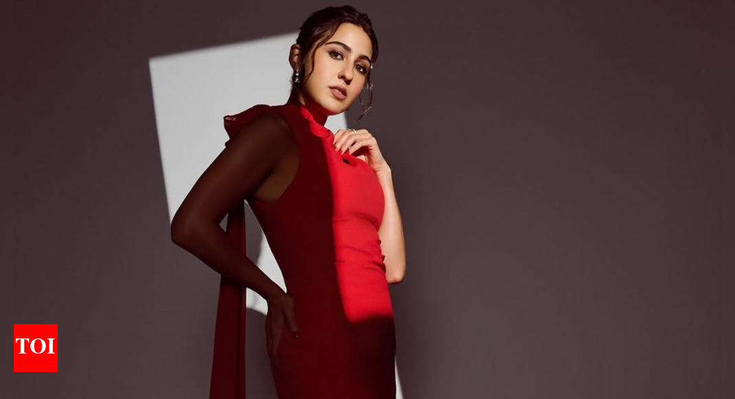 Sara Ali Khan’s thinks her 'laal dress' and 'chamki heels' give 'Navratri wale gaano ke feels'
