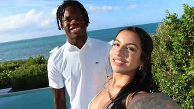 Travis Hunter’s wife Leanna takes nail art to another level with surprise couple photo on manicure