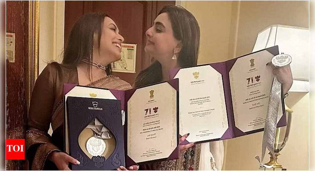 71st National Film Awards: Rani Mukerji and Vaibhavi Merchant celebrate joyous moments - see pics