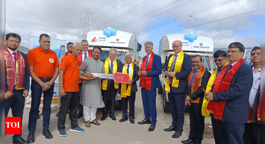 Food distribution vehicles donated by Gebr. Pfeiffer to Annamrita Foundation