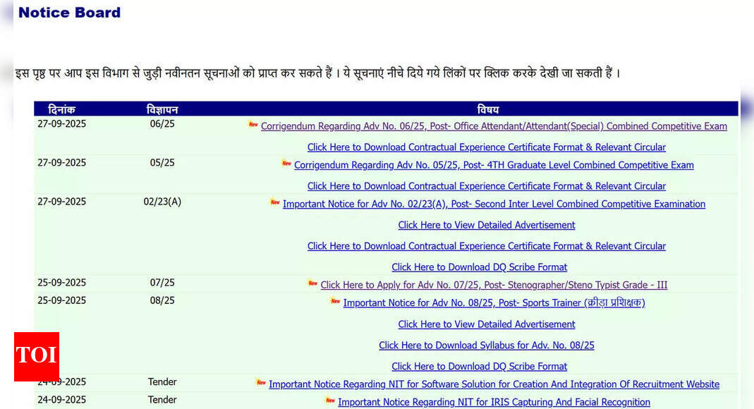 BSSC 2nd Inter Level vacancy 2025: Total posts now 23,175 as 10,976 added; applications reopen from 15 October