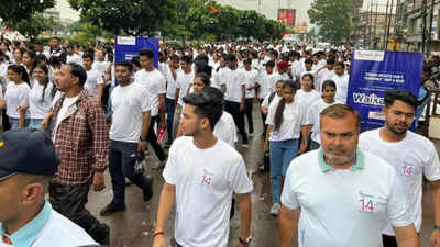 Health enthusiasts turn out in thousands for Raipur walkathon