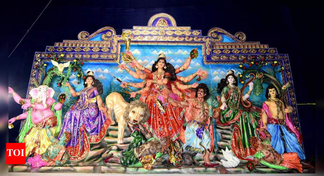 A Durga Puja pandal pays patriotic tribute with Operation Sindoor theme