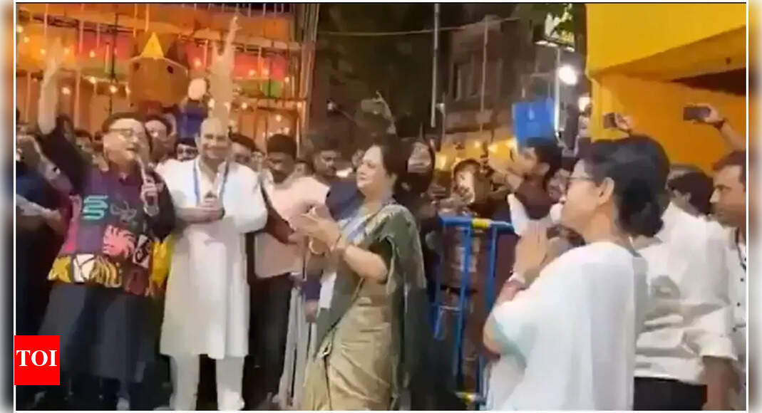 <div>'Limit of appeasement politics': BJP slams Mamata over 'Kaaba in my heart' song at Durga pandal - watch</div>