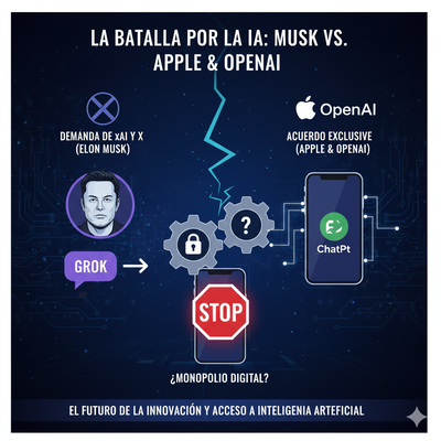 Elon Musk vs. Apple y OpenAI: una guerra por el futuro de la inteligencia artificial
