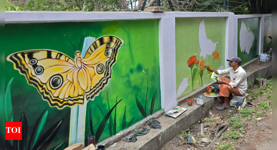Extinct beings become live on Tamil Nadu Forest Academy compound wall