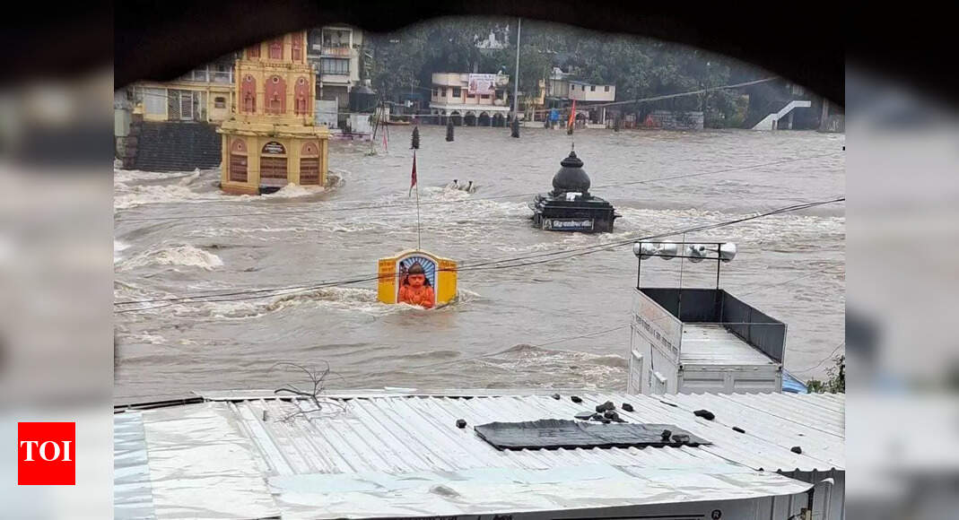 Godavari river swells after heavy rains lash Nashik