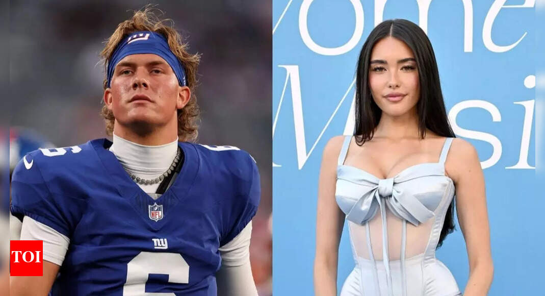 Giants rookie Jaxson Dart caught in false Madison Beer rumor before facing Justin Herbert
