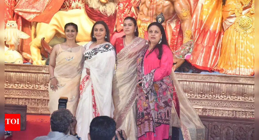 Kajol admits Durga Puja visit was ‘tough’ after three family losses; Tanishaa Mukherji: ‘We are taking Deb Mukherjee’s dream forward’ | Hindi Movie News – The Times of India