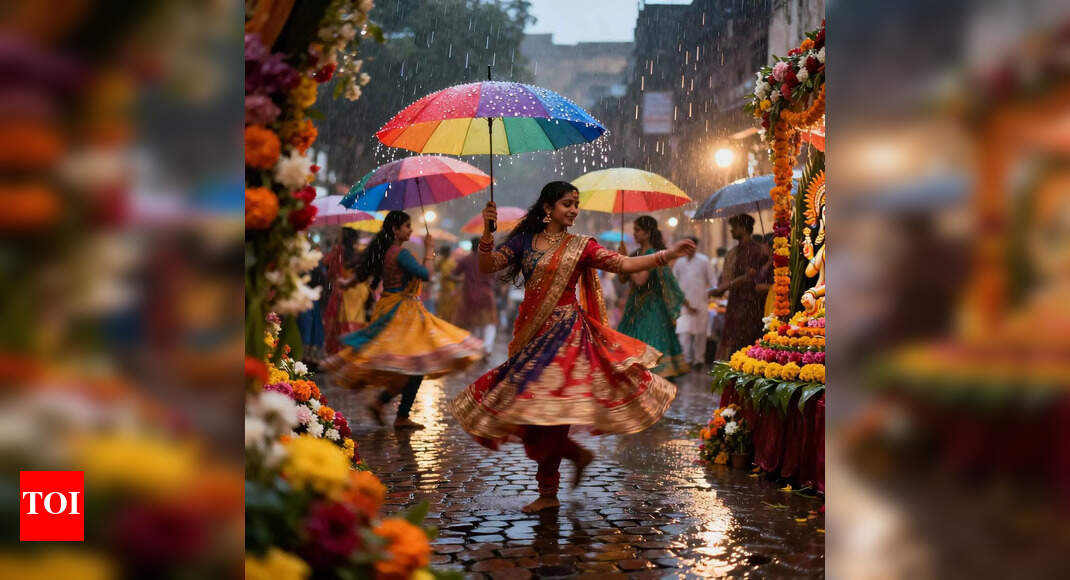Festive spirit beats the rain