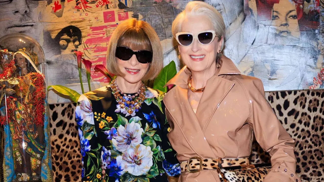 Meryl Streep meets Anna Wintour: Reel Miranda Priestly meets real one at  Milan Fashion Week 2025 | The Times of India