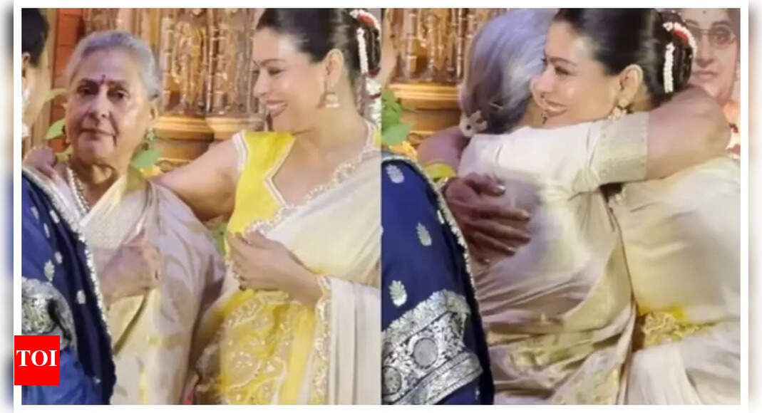 <div>Video: Jaya Bachchan-Kajol's warm hug at Durga Pujo Pandal</div>