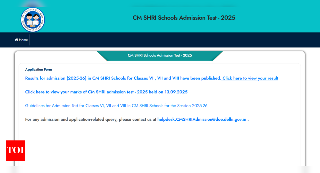 CM SHRI school result 2025 declared at edudel.nic.in: Direct link to download scorecards here