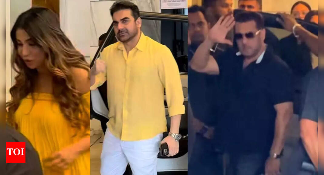 Sshura Khan’s baby shower: Arbaaz, Salman arrive
