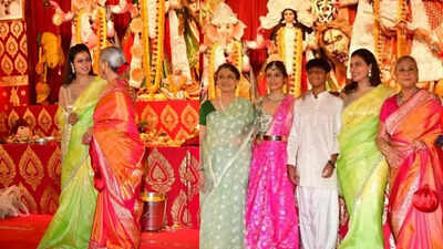 Throwback: When Kajol and Jaya Bachchan shared a 'Kabhi Khushi Kabhie Gham' like reunion at Durga Puja Pandal - Watch