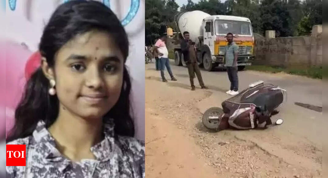 Pothole pangs: Bengaluru college student run over by truck; residents flag bad roads