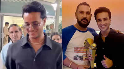Watch: Abhishek Sharma returns home after Asia Cup triumph, teases fans on trophy