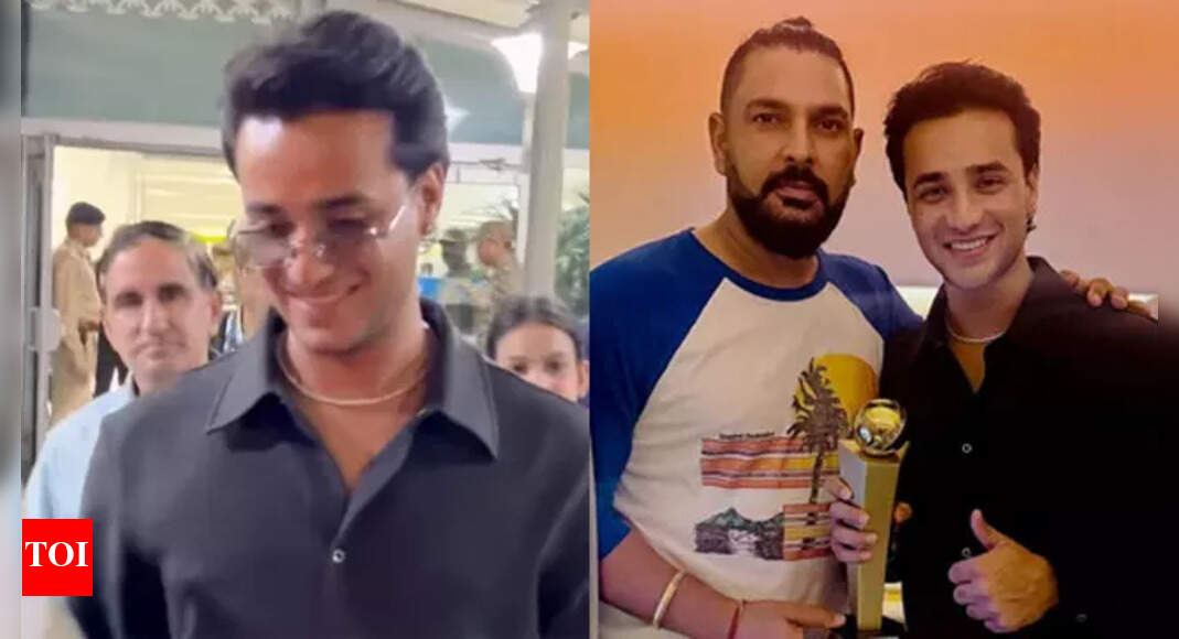 Watch: Abhishek Sharma returns home after Asia Cup triumph, teases fans on trophy