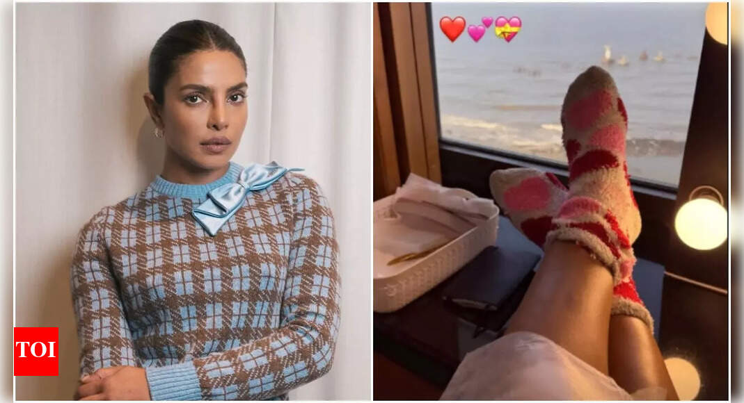 Priyanka enjoys a timeless view of the Mumbai skyline