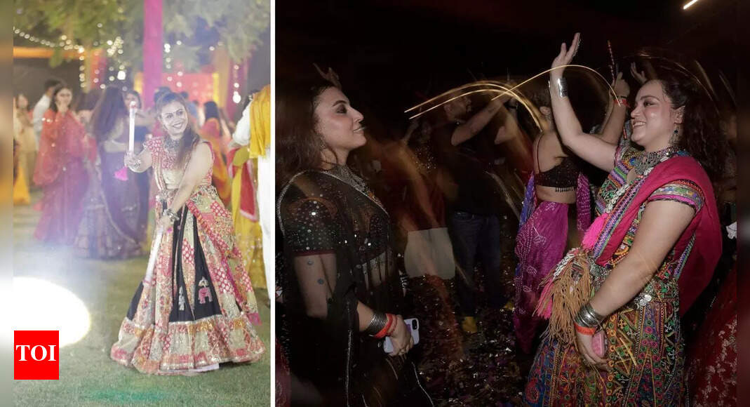 A vibrant fusion of traditional garba and Bollywood beats in Delhi