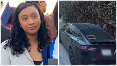 New footage shows Celeste Rivas Hernandez confronting neighbors over prank a year before her body was found in D4vd's Tesla | - The Times of India