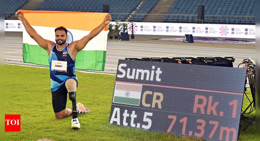 World Para-Athletics: Sumit Antil strikes javelin hat-trick; hosts India shine with record medal haul