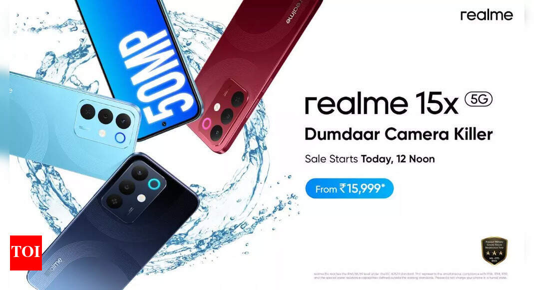 Realme 15x 5G with 7,000 mAh battery, 50MP selfie camera launched in India: Price, specs and more