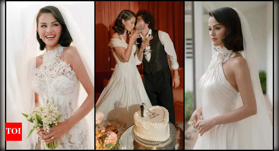 Selena Gomez stuns with three wedding gowns; shares memories and style on Instagram - Pics inside