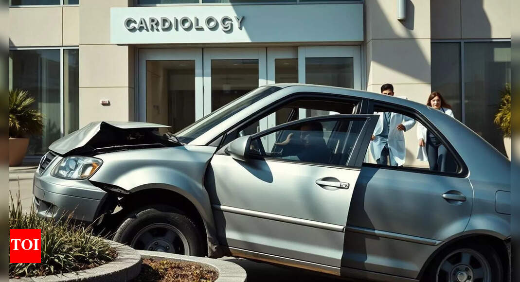 <div>'God was watching out': Virginia man suffers heart attack while driving; crashes at cardiologist’s office</div>