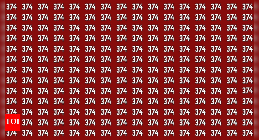 Eye test: Only a person with super sharp eyes can spot the odd ‘574’ in just 7 seconds