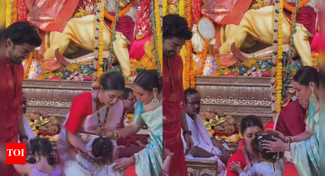 Gurmeet Choudhary and Debina Bonnerjee celebrate Durga Puja with daughters; meet Rani Mukerji and Alia Bhatt at pandal