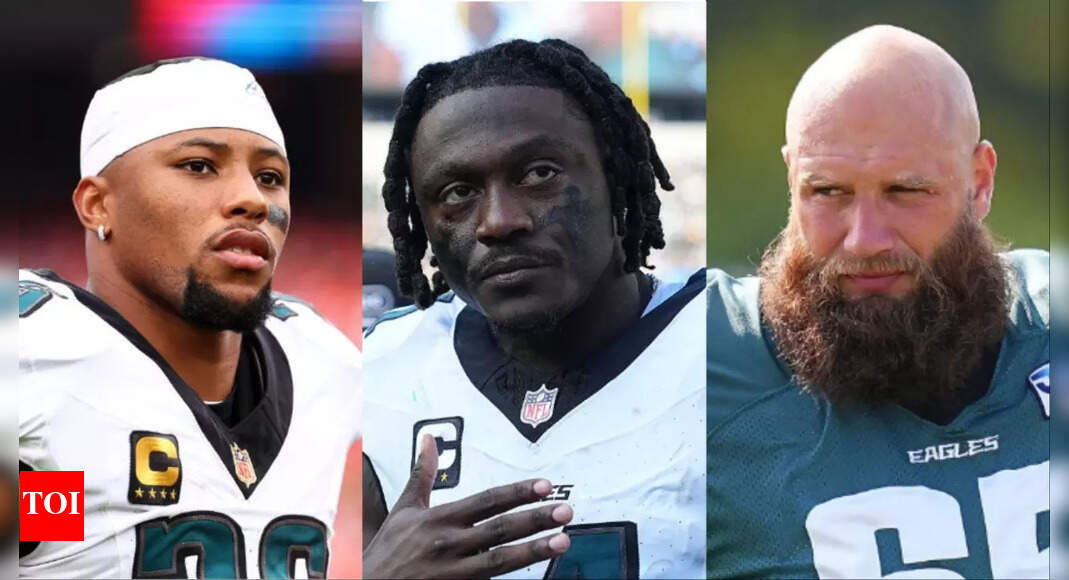 Saquon Barkley’s daughter Jada and Brandon Graham’s daughter Emerson have innocent questions for Philadelphia Eagles stars