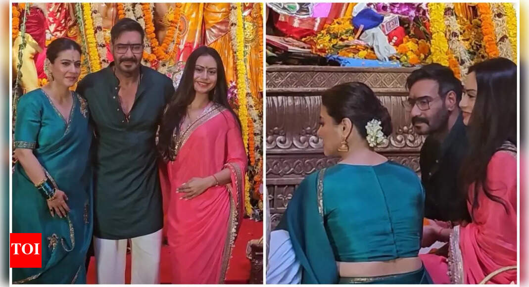 Kajol pulls Ajay Devgn’s leg over his slim look at Durga Puja with Nysa Devgn: ‘Bhooke pyaase rehte hai’ | – The Times of India