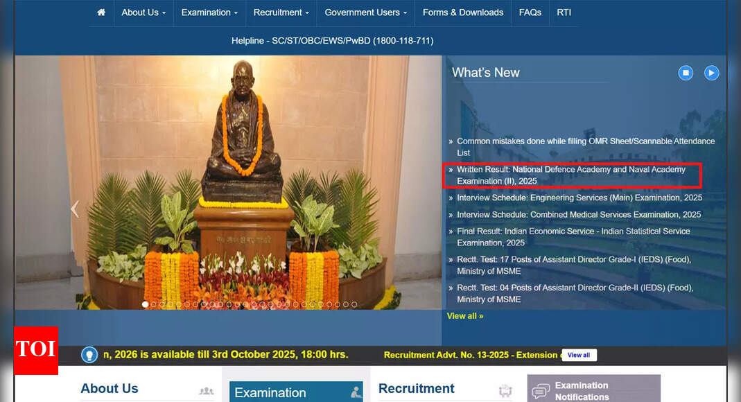 UPSC NDA, NA II result 2025 out at upsc.gov.in; download PDF here