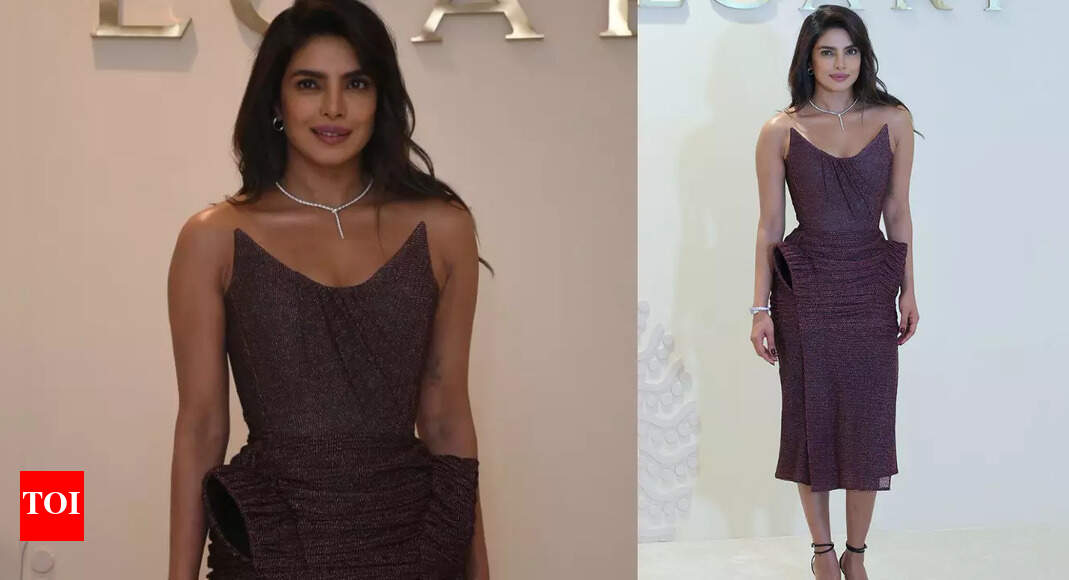 Priyanka Chopra’s ₹16.7 lakh burgundy dress is the glam moment we can’t stop talking about